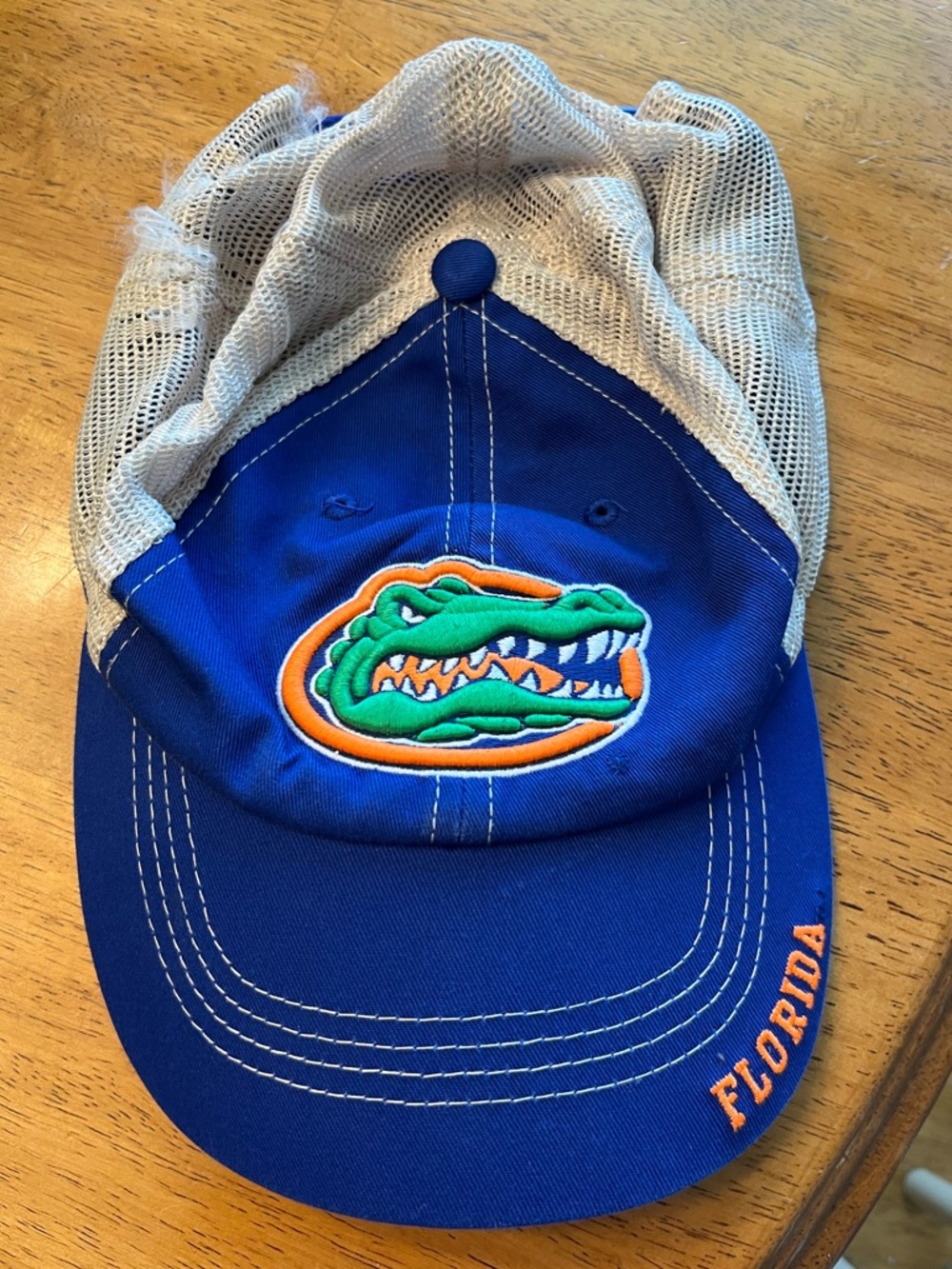 Florida Gators Blue Mesh Trucker Snapback Hat Embroidered NCAA Cap